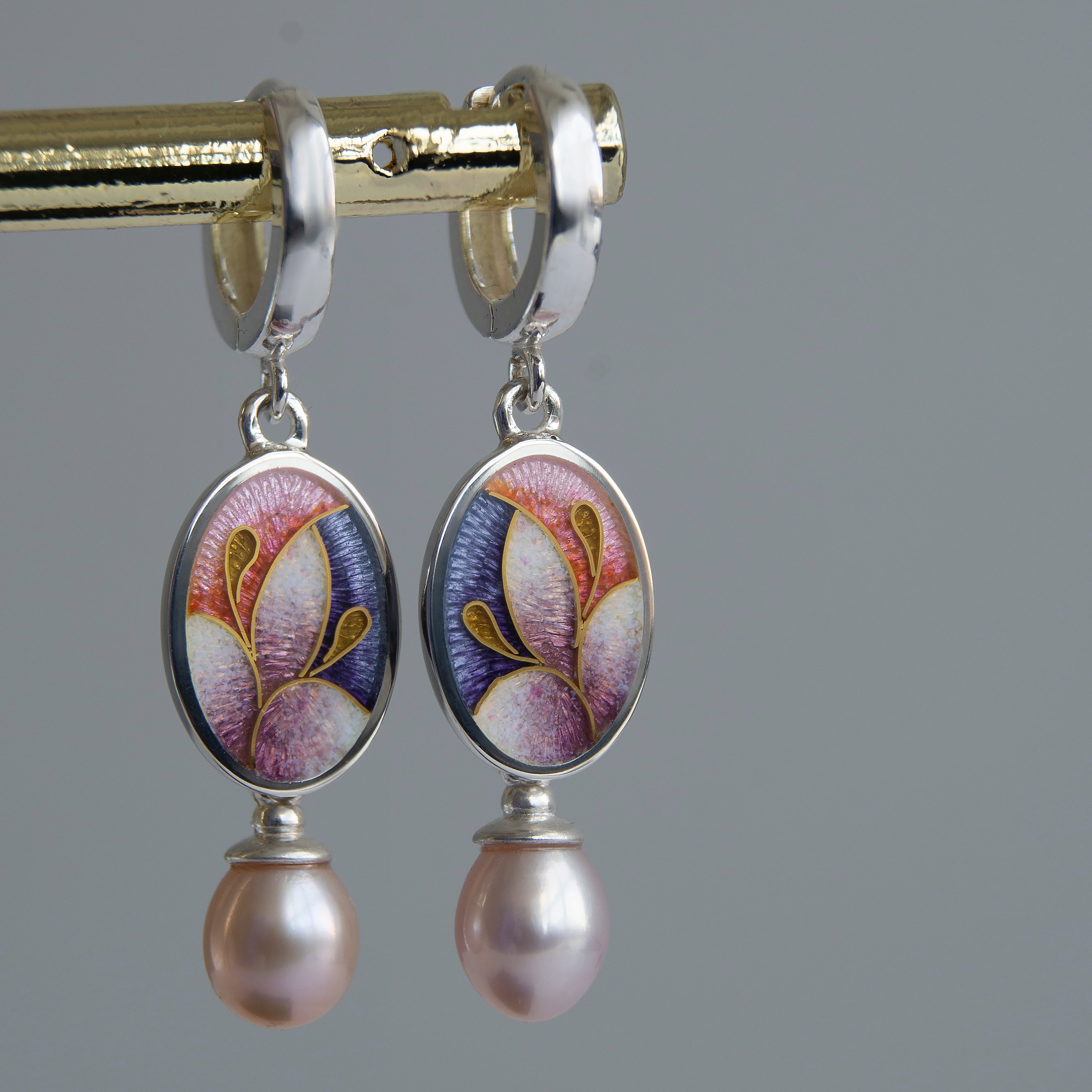 Cloisonne earrings sale